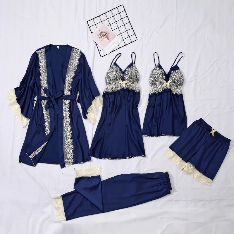 Женское элегантное кружевное сексуальное нижнее белье Ночное пижамный комплект