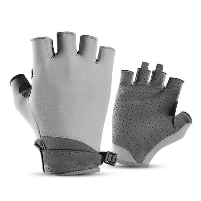 

Half-finger cycling gloves Outdoor golf Sunscreen ice silk sweat-absorbent gloves