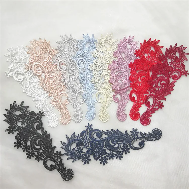 Тканевая Цветочная Кружевная аппликация для шитья в венецианском стиле