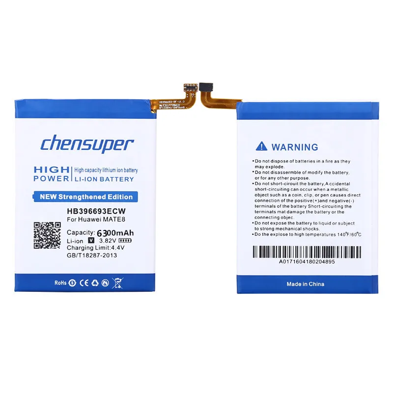 100% Original chensuper For Huawei mate 8 Battery 6300mAh HB396693ECW Smart Mobile Phone + +Tracking Number | Мобильные телефоны и