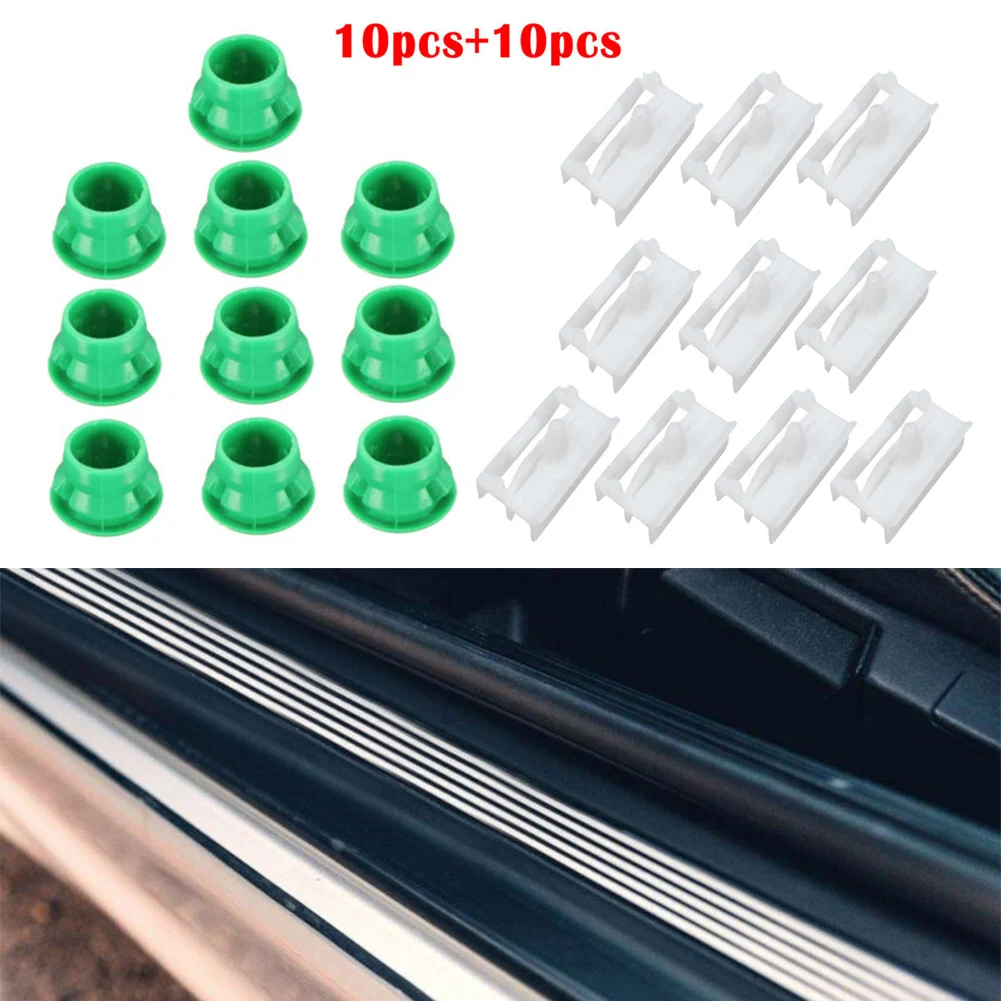 

20Pcs Moulding Clip Car For BMW E36 E46 E90 Green+White PA6 Rocker Skirt Kit