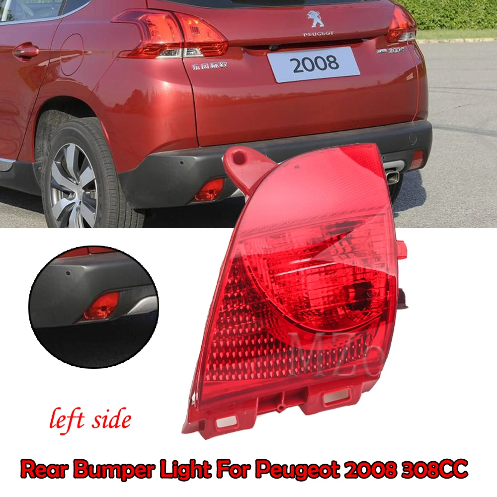 Светоотражатель заднего бампера для Peugeot 2008 308CC Citroen C3XR стоп светильник s