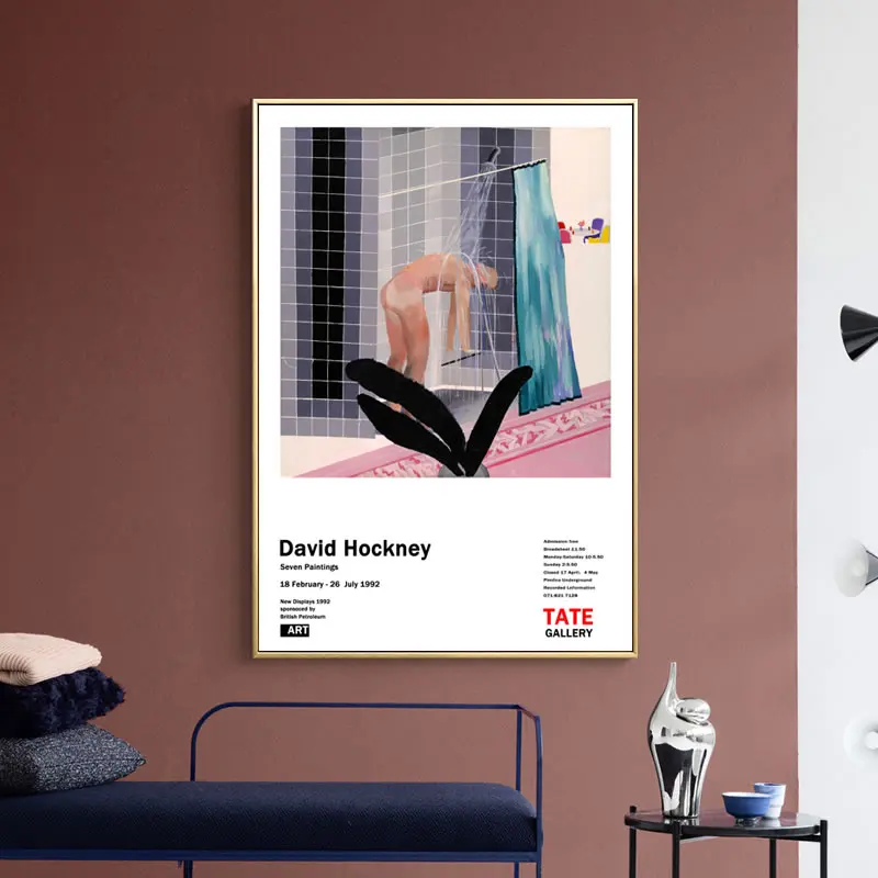 Абстрактный David Hockney картина маслом холст постер Холст Жикле классическая работа