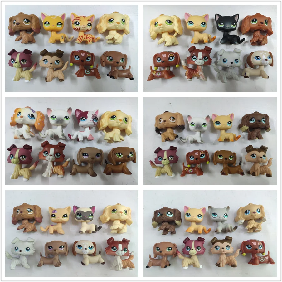Real Littlest Pet Shop 8 unids/lote Lps juguetes colección Animal niños regalos Series 01