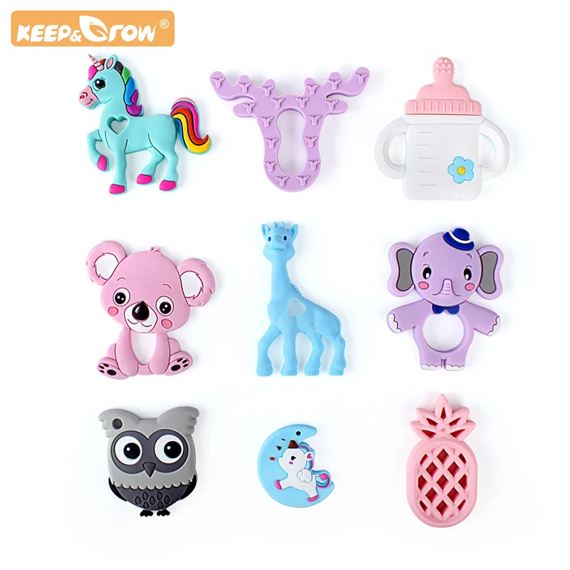 Keep & расти силиконовый Прорезыватель для зубов с персонажами из мультфильмов