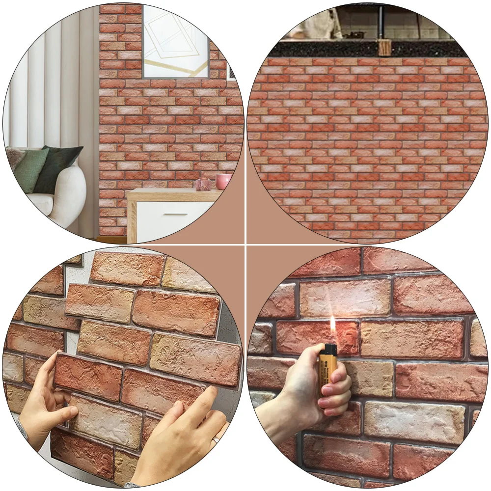 

2Pcs Creative Wallpapers Refurbishment Wallpapers Simple Decor Stickers