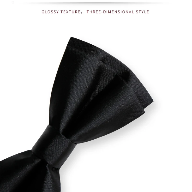 2021 Designer Brand Black Luxury Bowtie For Men Top Quality Groom Wedding Party Butterfly Bow Tie Set Pocket Gift Box