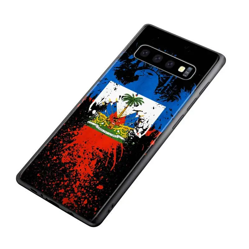 

Silicone Black Cover Vintage Haitian Flag for Samsung Galaxy Note 10 Pro 9 8 Plus S10 5G S9 S8 S7 Plus S6 Phone case