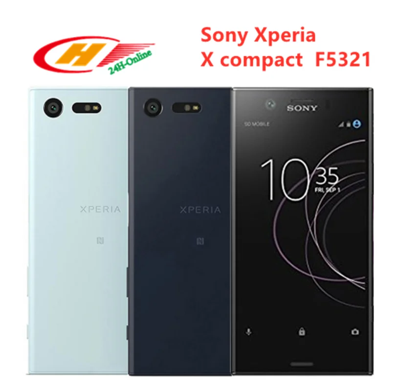 Мобильный телефон sony Xperia X Compact F5321 с одной sim-картой, 4G LTE, 4,6 дюймов, 3 ГБ ОЗУ, 32 Гб ПЗУ, 2700 мАч, мобильный телефон с отпечатком пальца