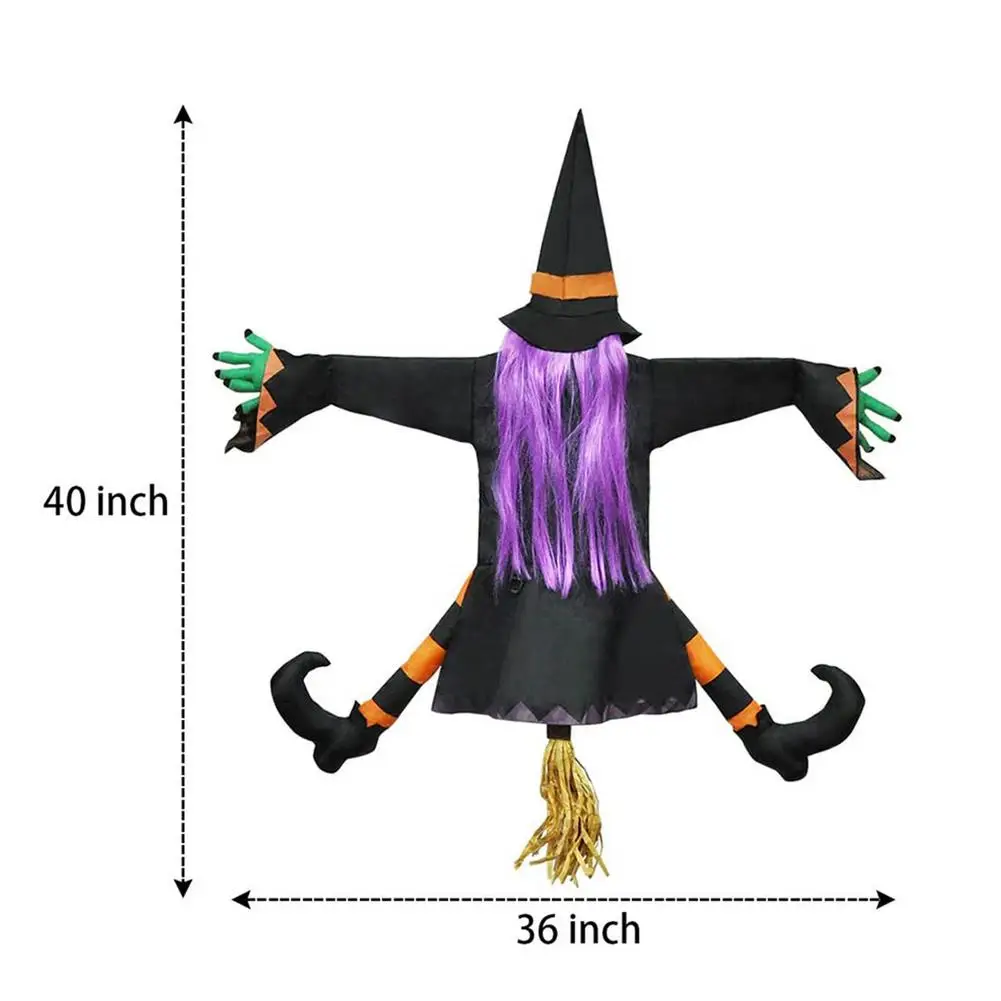

Prop Vivid Crashing Witch into Tree Doll for Halloween Decoration Props Door Porch Tree Props Crashed Witch Ghost House Supplies