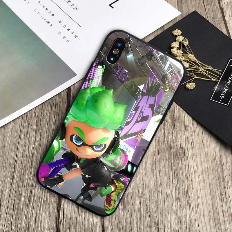 Перламутровый переключатель splatoon 2 Чехол Мягкий силиконовый черный ТПУ Телефон чехол для iPhone 6 6plus 7 8 plus 5 5S SE X XR XS Max - Цвет: H19071102-12.jpg