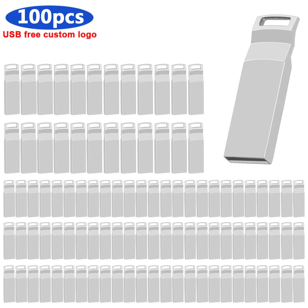 

100 шт./лот металла usb2.0 флеш-накопитель 32Гб 128 Гб 64 Гб Флеш накопитель флеш-накопитель 16Гб 8Гб ГБ памяти usb-флешки cle (свободный изготовленный на ...