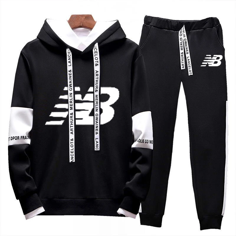 

2021 New Spring And Fashion Casual Autumn Men's Suit Hoodie + Pants Sports Suit Casual Sweat Shirt Sportswear