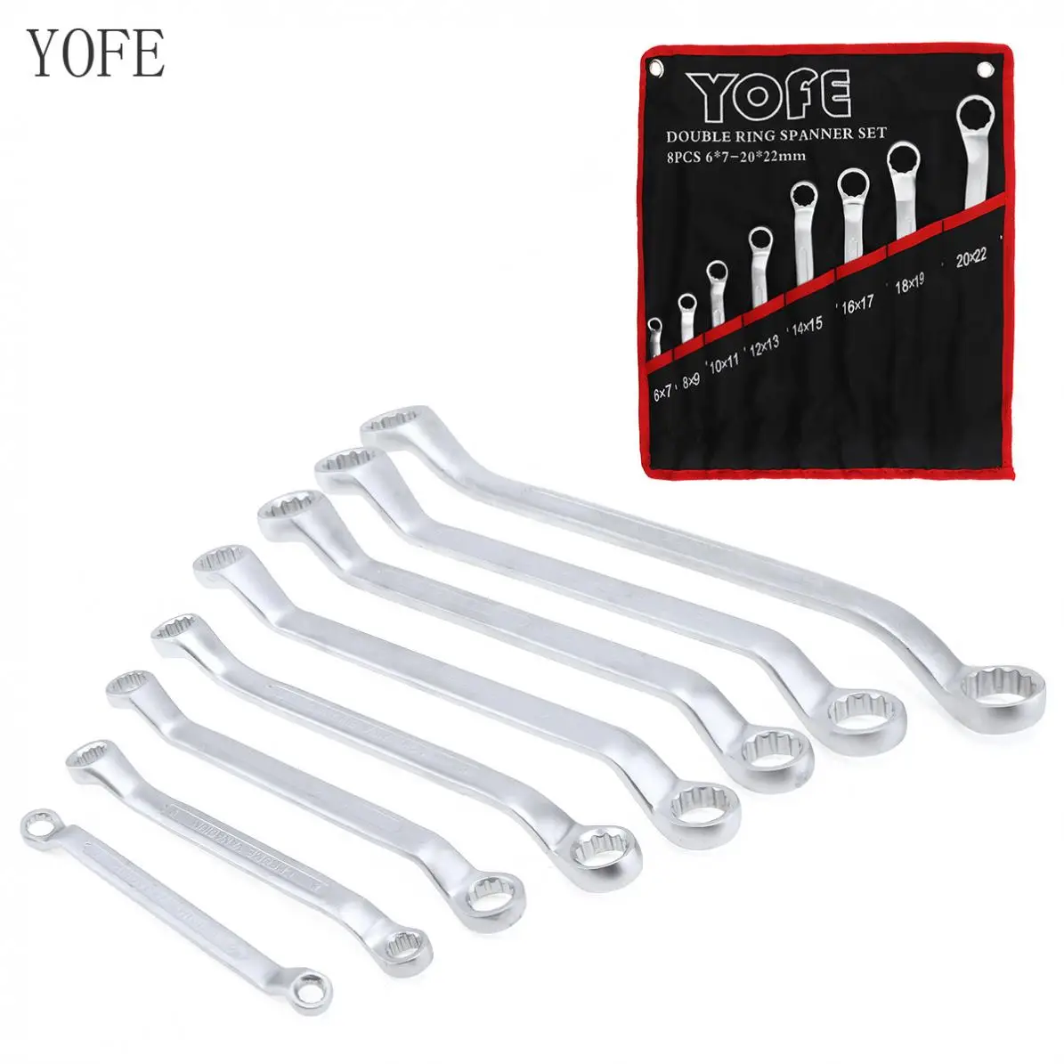 8 шт./лот Набор комбинированных гаечных ключей с двойным кольцом Реверсивный