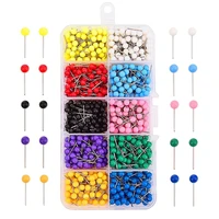 1000pcslot dressmaking pins round head needles stitch straight push sewing pins for dressmaking diy sewing tools positioning