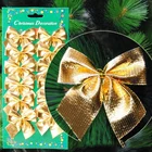 12 шт., декоративные банты для новогодней ёлки