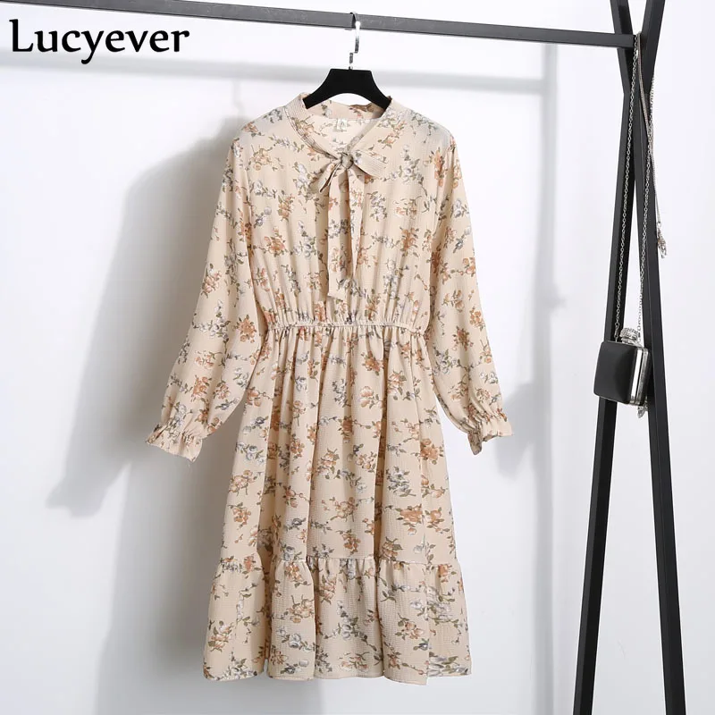 Шифоновое платье миди Lucyever женское модное пикантное элегантное вечернее в стиле