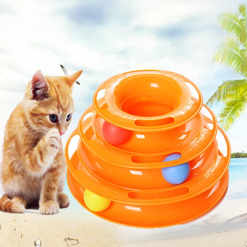 Новые три уровня игрушки для домашних животных в виде башни треки диск кошки