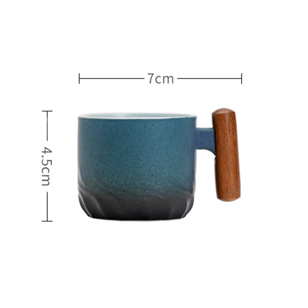 

Wood Handle Tea Mug Chinese Style Ceramic Tea Cup Great Gift For Tea Lover