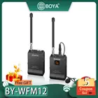 BOYA BY-WFM12 беспроводной микрофон VHFMic система для iPhone Sony Canon DSLR видеокамера аудио рекордер PK WM4 BY-WM4