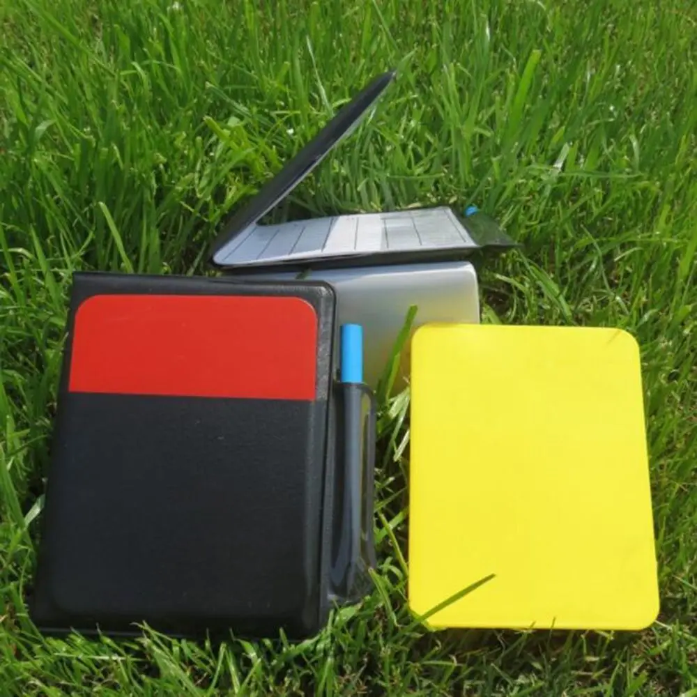 Красно-желтая карточка спортивный блокнот для футбольного судьи тактическая
