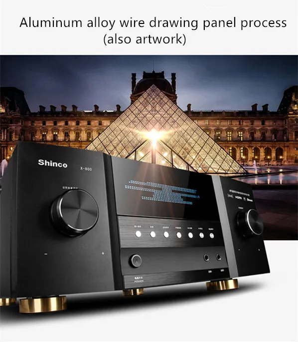X-800 Домашний кинотеатр HDMI 4K усилитель HIFI Bluetooth 5,1 800 Вт 3D волоконный коаксиальный USB без потерь сценический KTV Караоке Dolby DTS декодирование