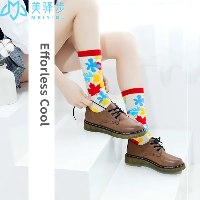 5 pairs per set Women's Autumn and Winter Socks Fashion European and American Tube Fashion Stockings