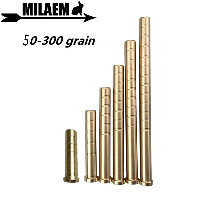 12 шт. вставка для стрельбы из лука медное соединение 50/100/150/200/250/300 гр подходит