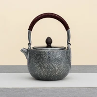 small silver teapot pure silver 999 handmade tea ceremony chinese retro home silver teapot