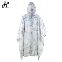 outdoor hooded breathable rainwear camo poncho army tactical raincoat camping hiking hunting birdwatching suit travel rain gears
