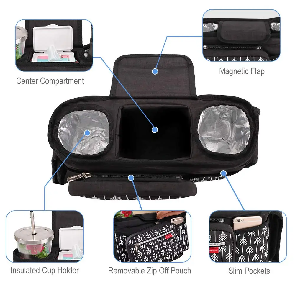 Сумка-Органайзер для детской коляски подгузников и пеленок | Мать ребенок