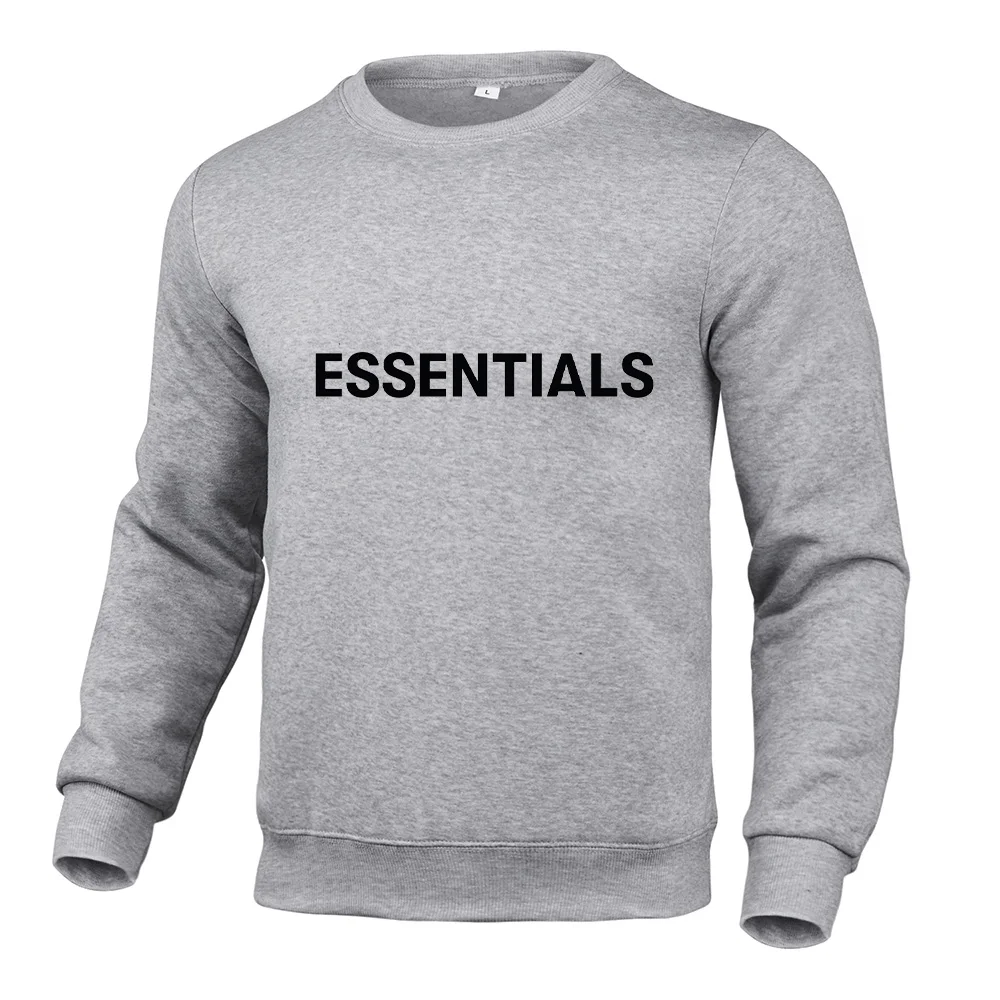 

Spring/Autumn Men2021New Sports Shirt Solid Color Round Neck Sweater Letter Printing Hot Selling Men Sportswear Asian Size S-3XL