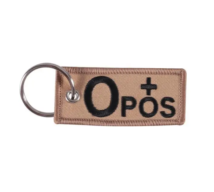 100 шт./лот брелок с вышивкой в виде крови группа тактический военный аварийный для