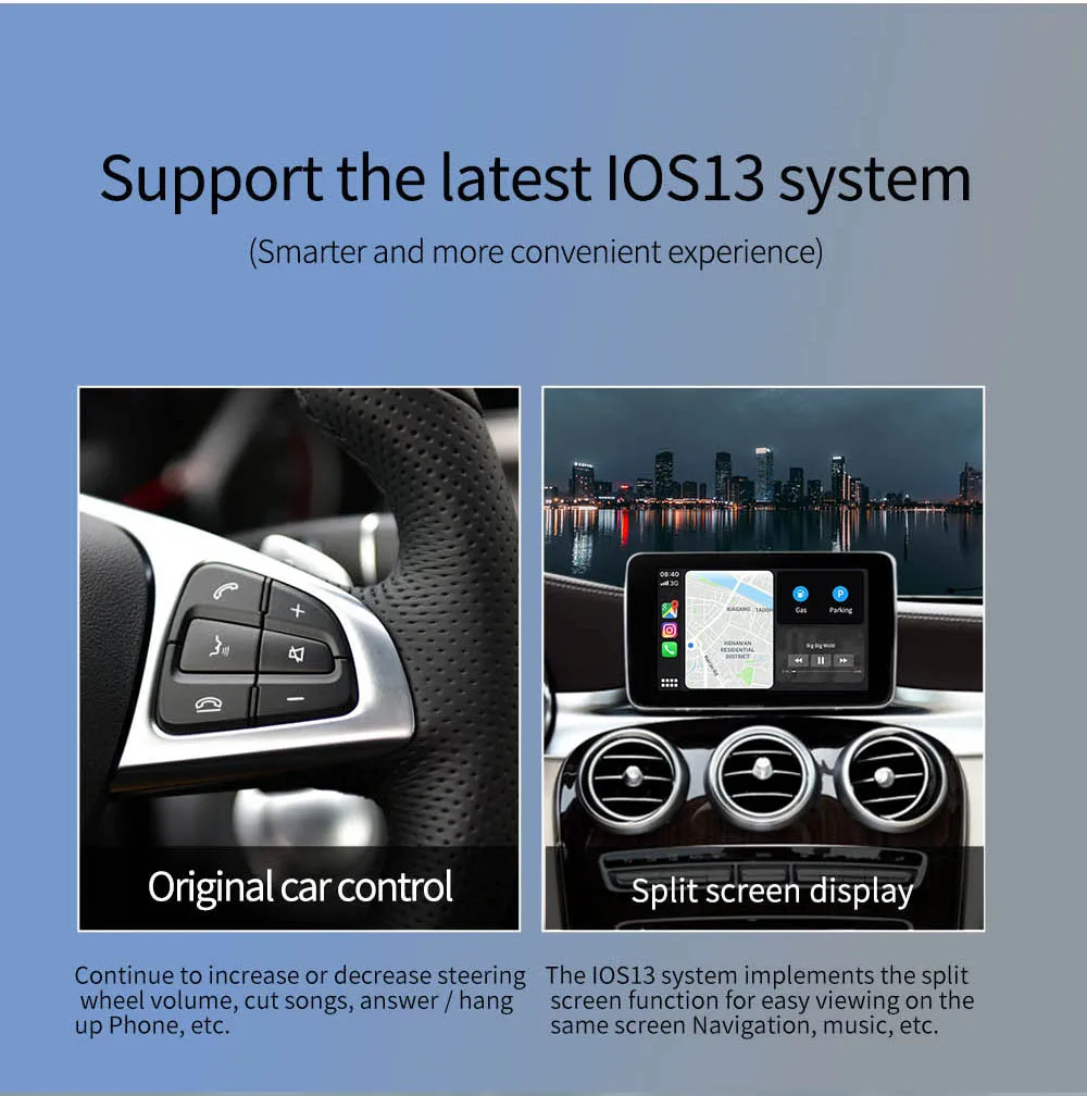 Беспроводной автомобильный интерфейс Apple CarPlay Android для Mercedes Benz NTG5.0 2015-2017 с