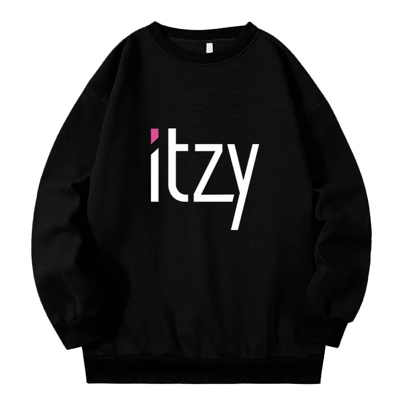 

Свитшот мужской/женский с круглым вырезом и надписью ITZY