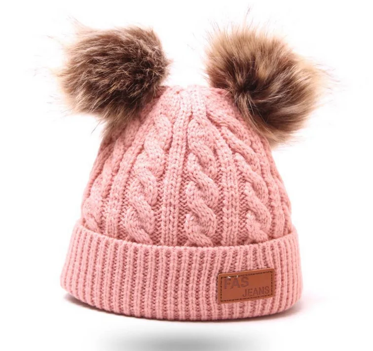 Dark Pink Детские Вещи Аксессуары для младенцев Одежда для малышей Одежда для мальчиков и девочек осенне-зимние; вязанные; шерстяные шапки, теплые, мягкие, дышащие детские милая шапочка От 0 до 3 лет - Цвет: Dark Pink