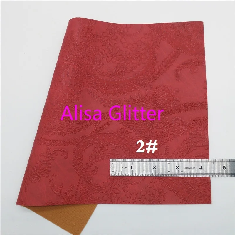 1 шт. A4 Размер 21х29см Алиса блестящая красная ткань цветы искусственная кожа