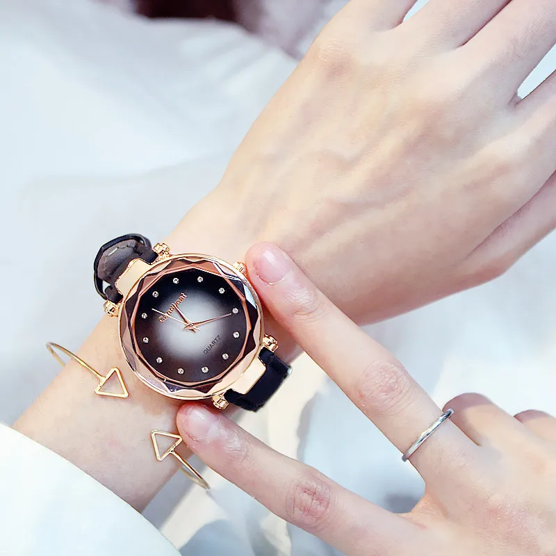 Женские часы 2019 простые Ретро стиль натуральная кожа спортивные кварцевые