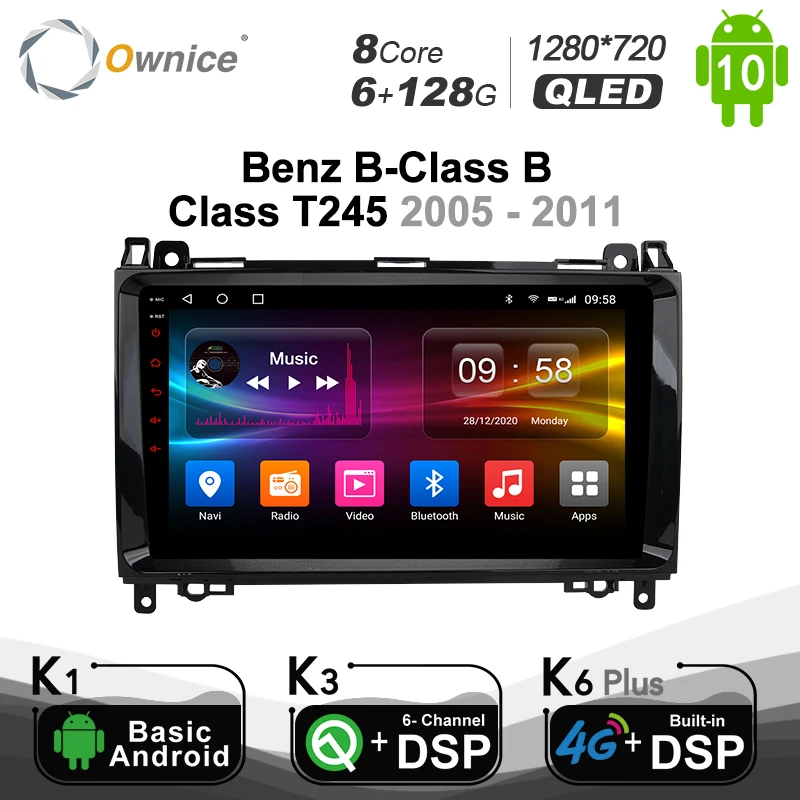 6G + 128G Ownice Android 10 0 Octa 8 Core автомобильный DVD GPS Navi для Mercedes Benz B Class класс T245 2005 2011 DSP 4