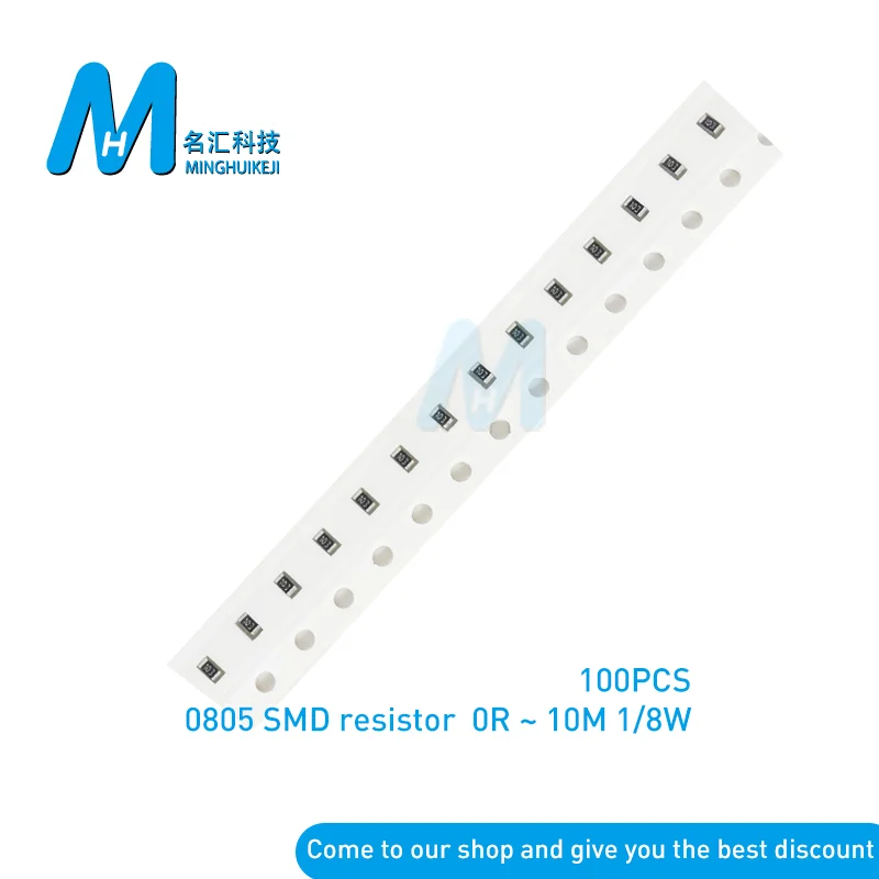 100 шт. чиповые резисторы 0805 SMD 5% 1/8 Вт 0R ~ 10 м 0 10R 100R 220R 330R 470R 1K 4 7 K 10K 47K 100K 330 470 Ом ds |