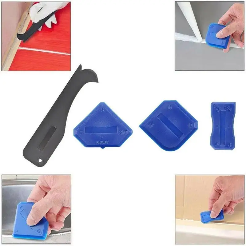 

3 In 1 Silicone Caulking Toolsstainless Steelhead, Sealant Finishing Tool Group Household Shovel Glue