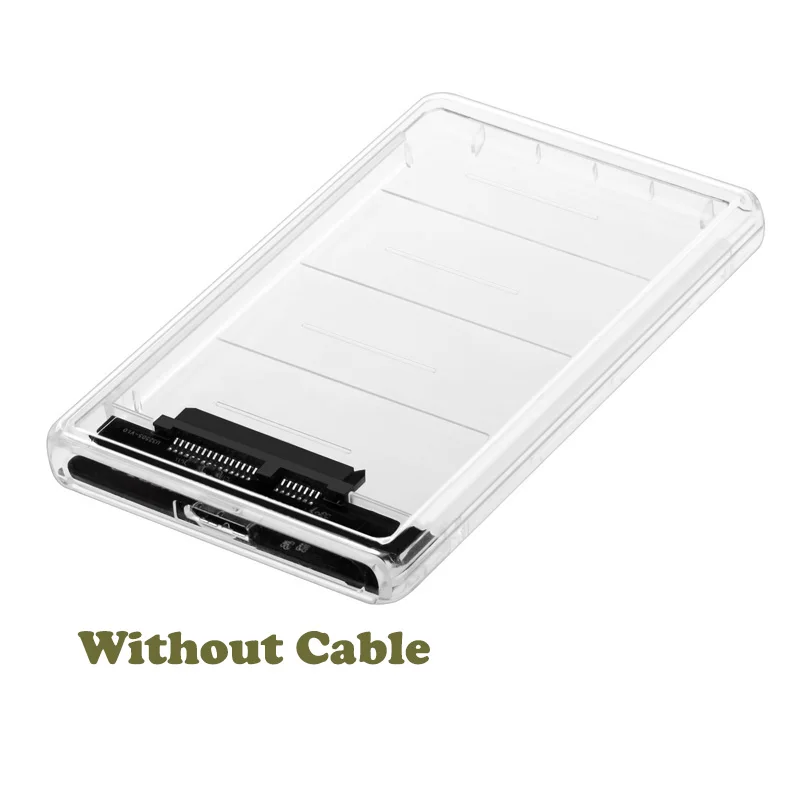 Transparent 2.5 inch HDD SSD Case Sata to USB 3.0 Adapter Free 5 Gbps Box Hard Drive Enclosure Support 2TB UASP Protocol | Компьютеры и