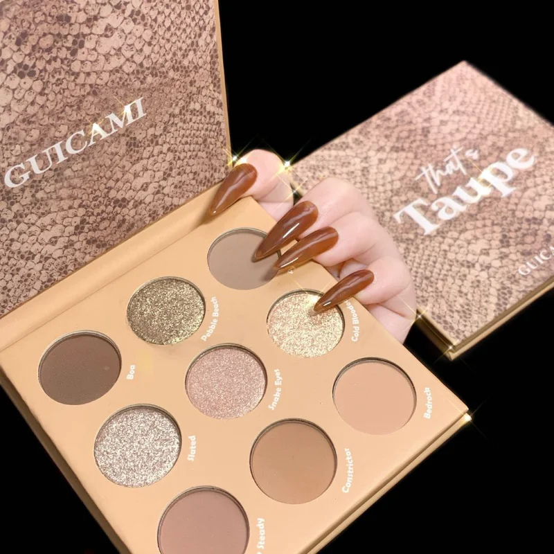 

GUICAMI Nine-Color Python Eyeshadow Palette Cool Tone Matte Pearlescent Orange Palette eye shadow palette beauty women