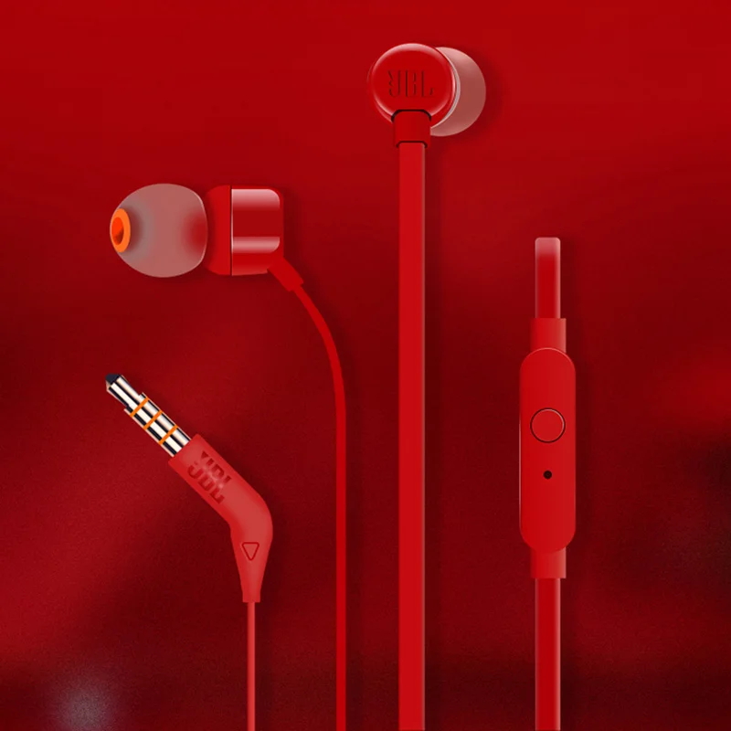 

JBL TUNE 110 In-Ear Earphones With Microphone Stereo Music Bass Headphones JBL T110 3.5mm Wired Earbuds Original Gaming Headset