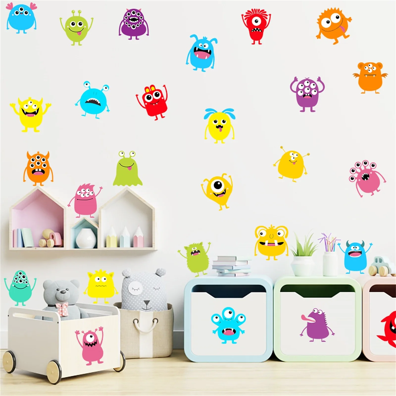 

Cute Little Devil Wall Sticker For Kids Rooms Nursery Bedroom Decals Cartoon Style Vinyl Art Sticker Home Decor Wallpaper