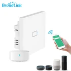 Broadlink TC3 UK 1-канальный высветильник ель света Wi-Fi Wal с таймером, сенсорной панелью, дистанционным управлением, одним проводом в реальном времени, поддержкой Alexa, голосовым управлением и домашним освещением