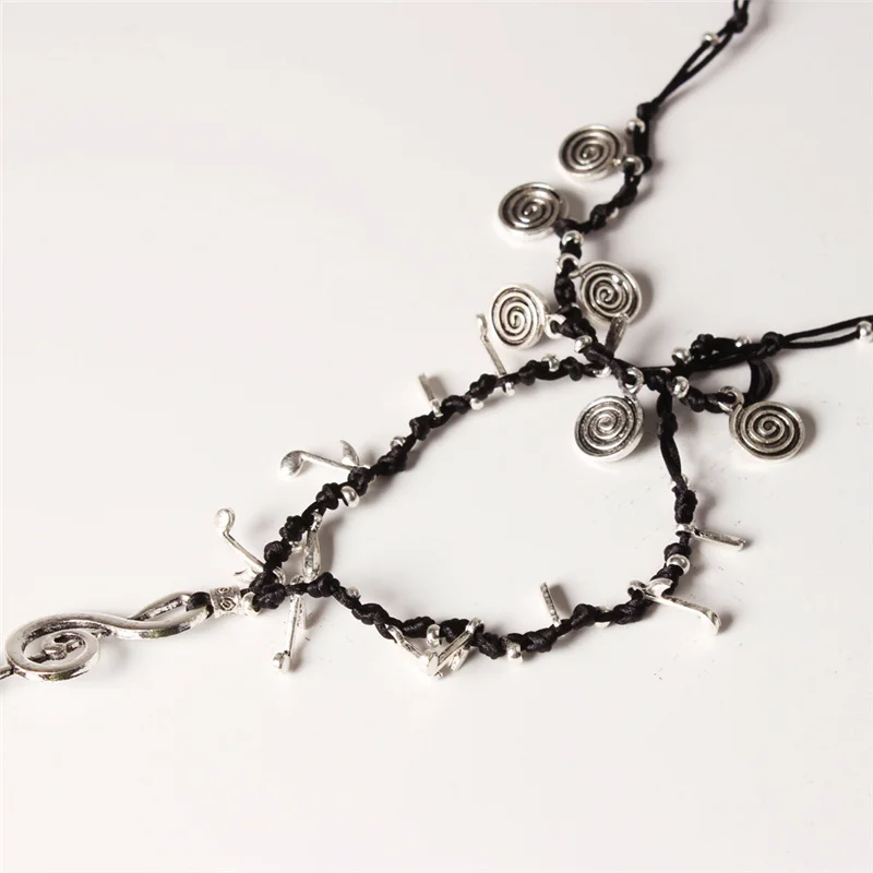 Вечерние сексуальные аксессуары ножной браслет с музыкальными нотками Порно