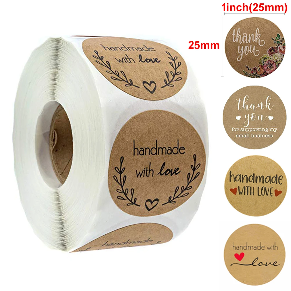 500 шт крафт/коричневые этикетки наклейки для свадьбы/юбилея/дня рождения пользу