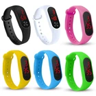 Силиконовые наручные часы для мужчин и женщин электронные карамельные цвета часы светодиодные повседневные спортивные часы LL @ 17