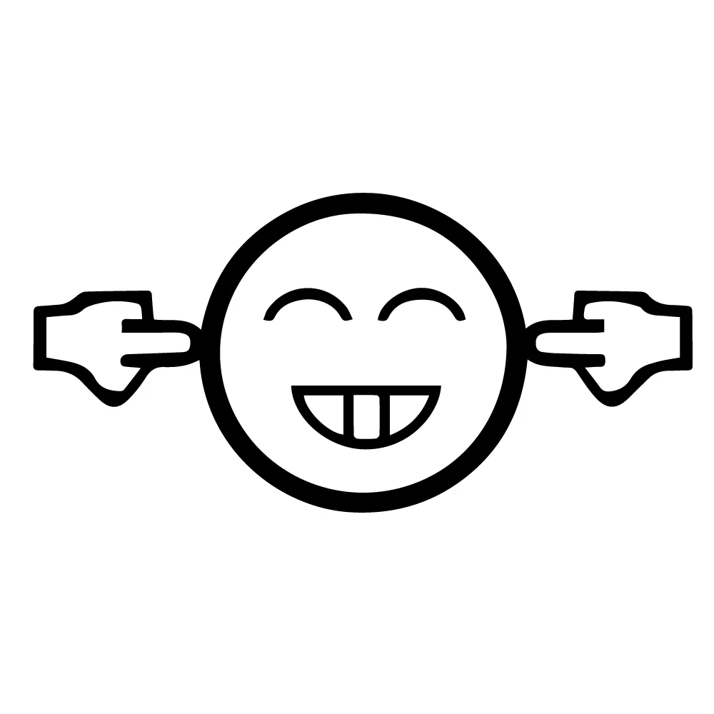 Автомобильная наклейка с мультяшным улыбающимся лицом декоративная для